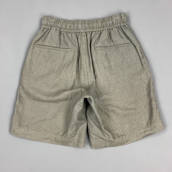 STEVEN ALAN Size XS Slate Linen Elastic Waistband Shorts - Picture 3 of 4